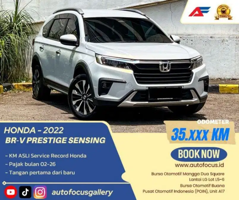 Pajak 2026 | Honda New BRV Prestige 1.5 sensing AT Full spec Putih