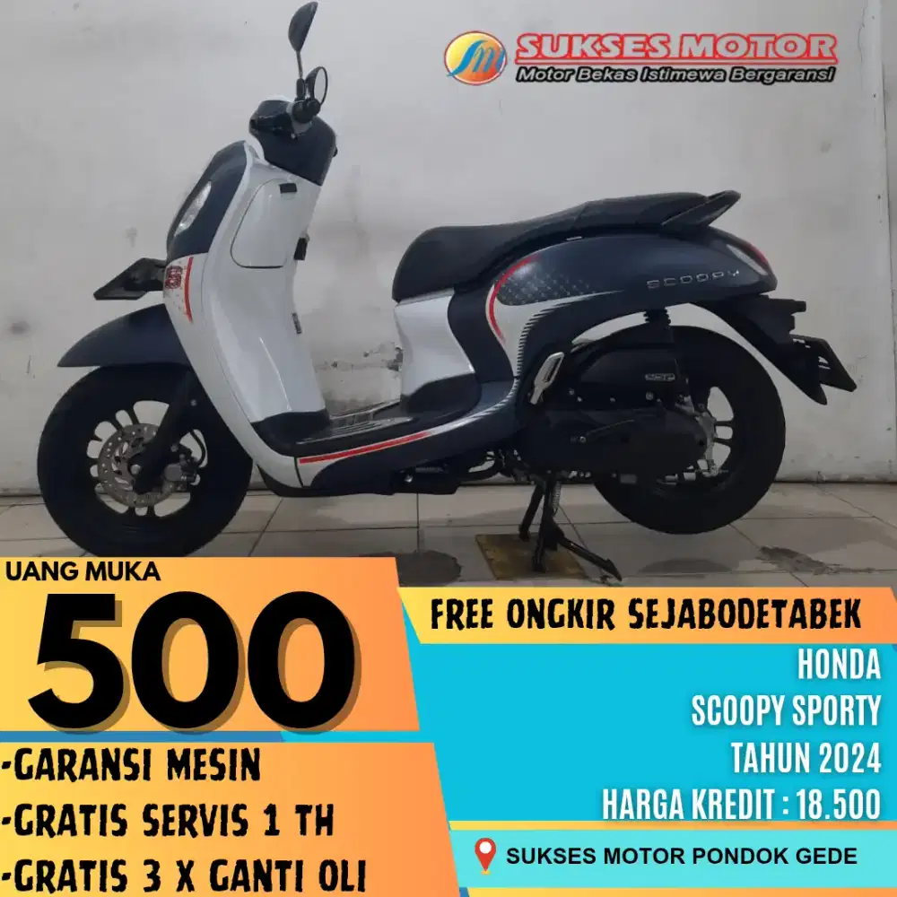 HONDA SCOOPY SPORTY TAHUN 2024 FREE ONGKIR SEJABODETABEK