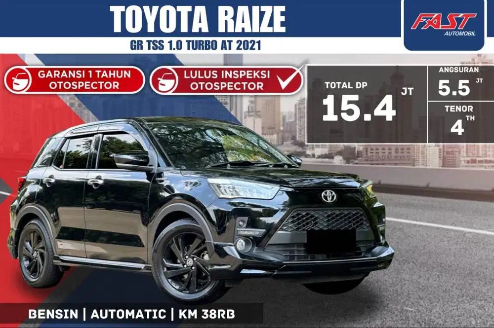 TOYOTA RAIZE 2021 GR TSS TWO TONE 1.0 AT TURBO KM.38RB PAJAK PJG #F5ST
