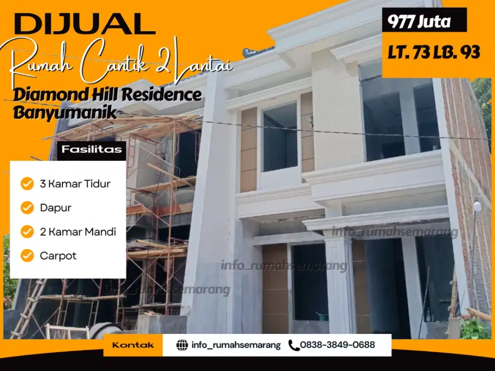 Diamond Hill Residence Banyumanik – Rumah Baru 2 Lantai Mewah Siap Huni!