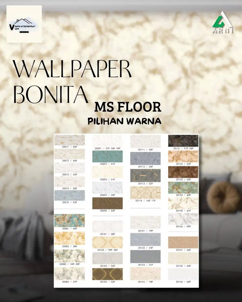 Wallpaper BONITA MS Floor | Solusi Dinding Mewah, Rapi & Estetik