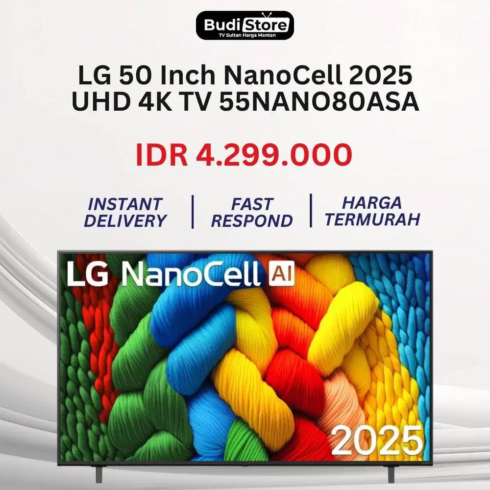 LG 50 Inch NanoCell 2025 UHD 4K TV 55NANO80ASA