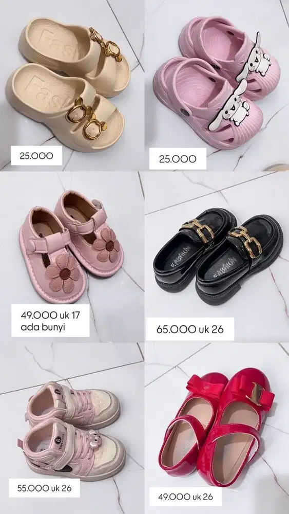 PRELOVED SENDAL ANAK ANAK . ADA YG GAK DIPAKE SM SEKALI