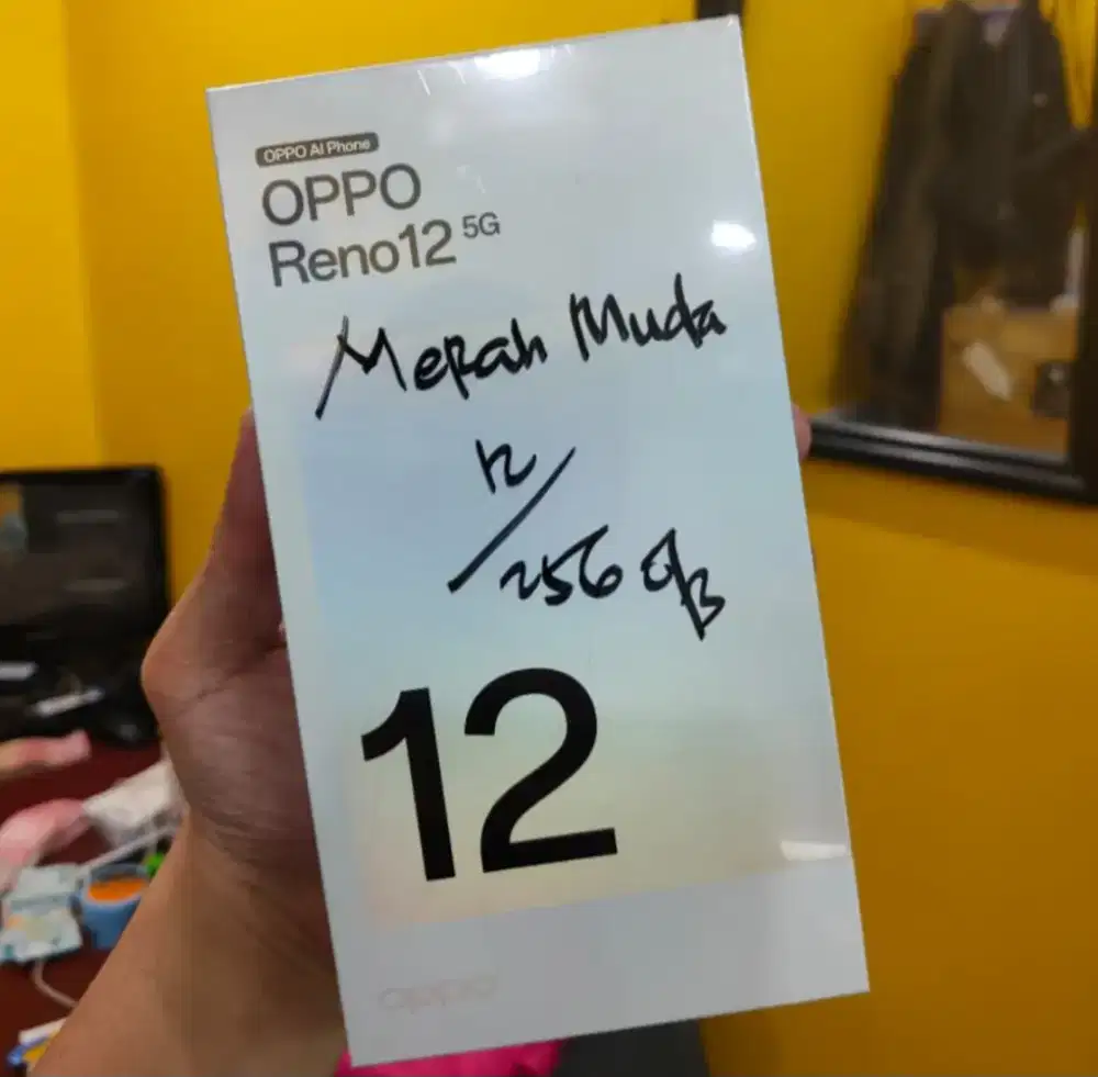 OPPO Reno 12 5G 12/256 Merah Muda BNIB Garansi Resmi Indonesia