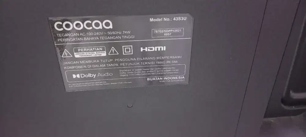 Tv led smart digital coocoa 43inc