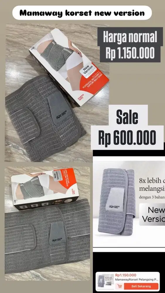 Dijual korset mamaway new version