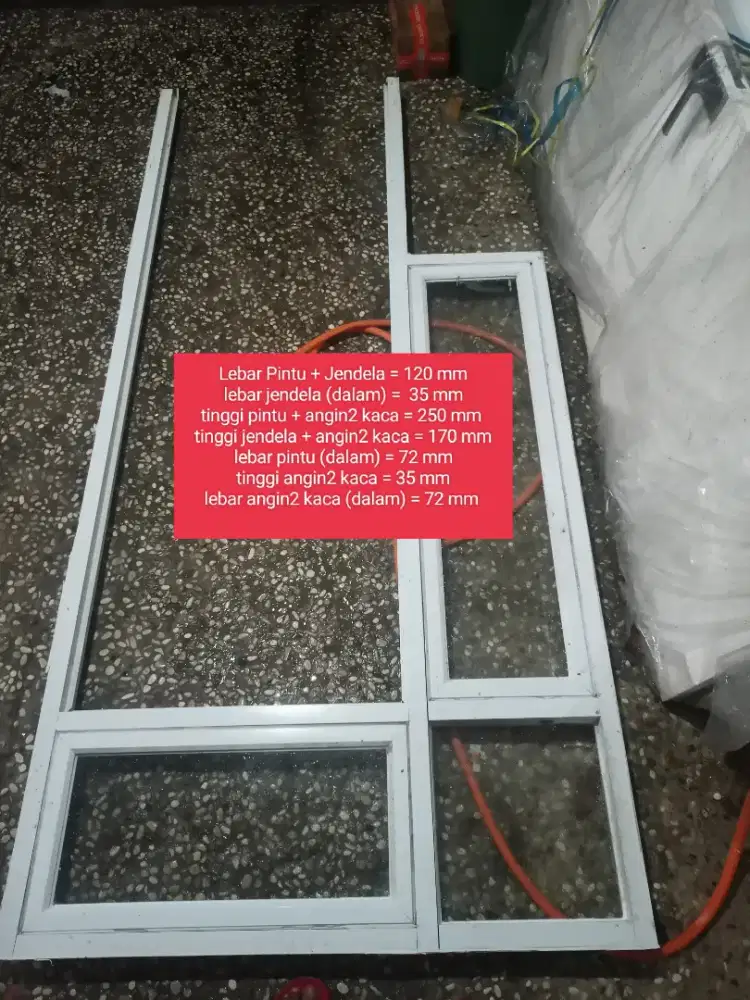 kusen aluminium, sisa bongkaran rumah pribadi