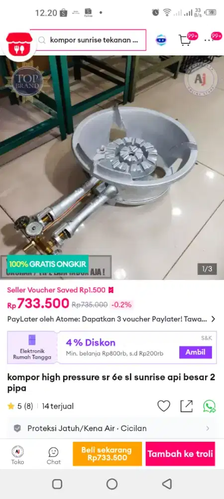 Kompor tekanan tinggi