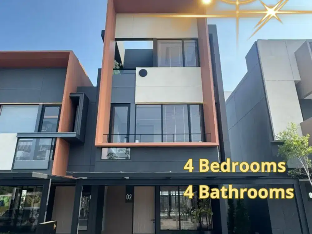 Rumah Baru 3 Lantai 4 Kamar Tidur Di Kota Gading Serpong BSD hanya Rp.900 Jutaan
