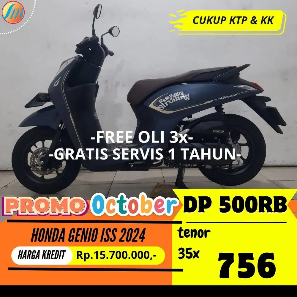 DP PROMO 500RIBU KREDIT HONDA GENIO ISS 2024 GRATIS SERVIS CUMA KTP KK