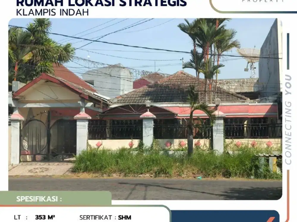 Rumah Di Klampis Indah Surabaya Bagus Strategis Kawasan Asri