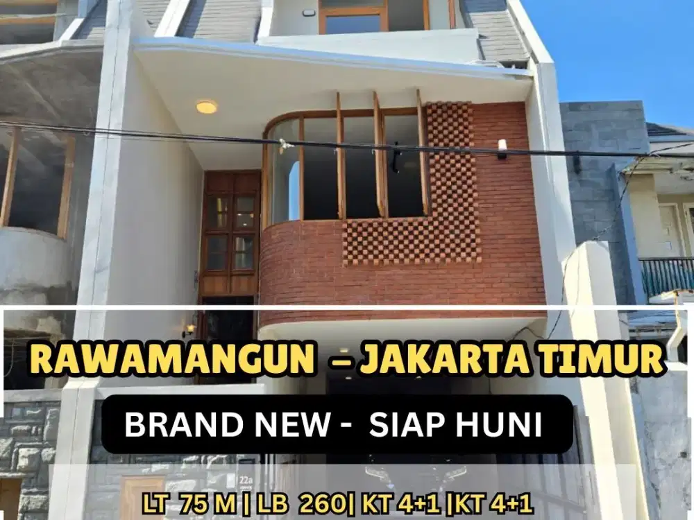 Rumah baru design modern di Rawamangun Jakarta timur