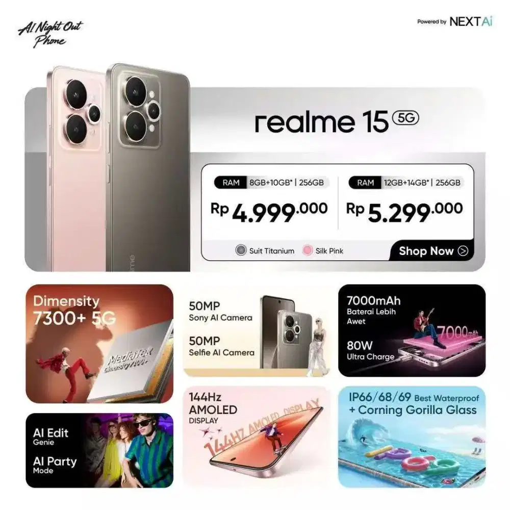 Cari HP 5G harga 4 jutaan l baterai besar l ram besar l bisa kredit