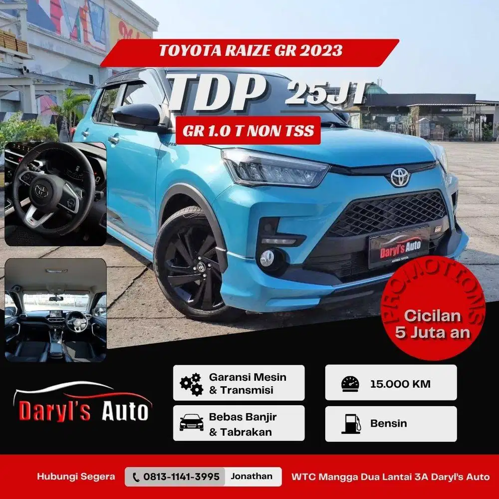 [LOW KM] Toyota Raize GR Sport Turbo 2023 Promo !