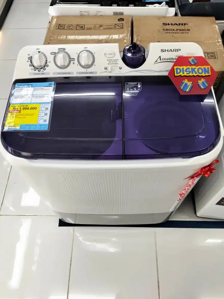 Mesin Cuci Sharp 2 Tabung 9KG