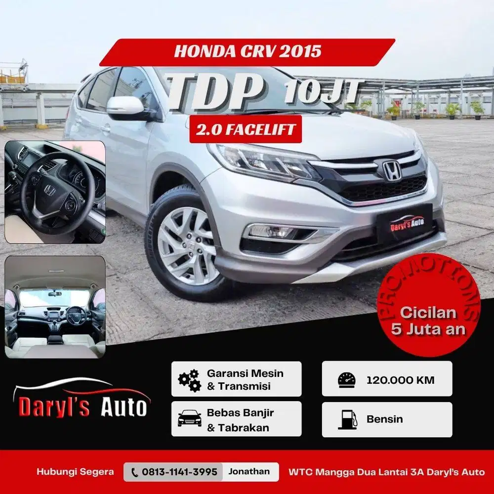 Honda CRV 2.0 2015 TDP Minim Promo !