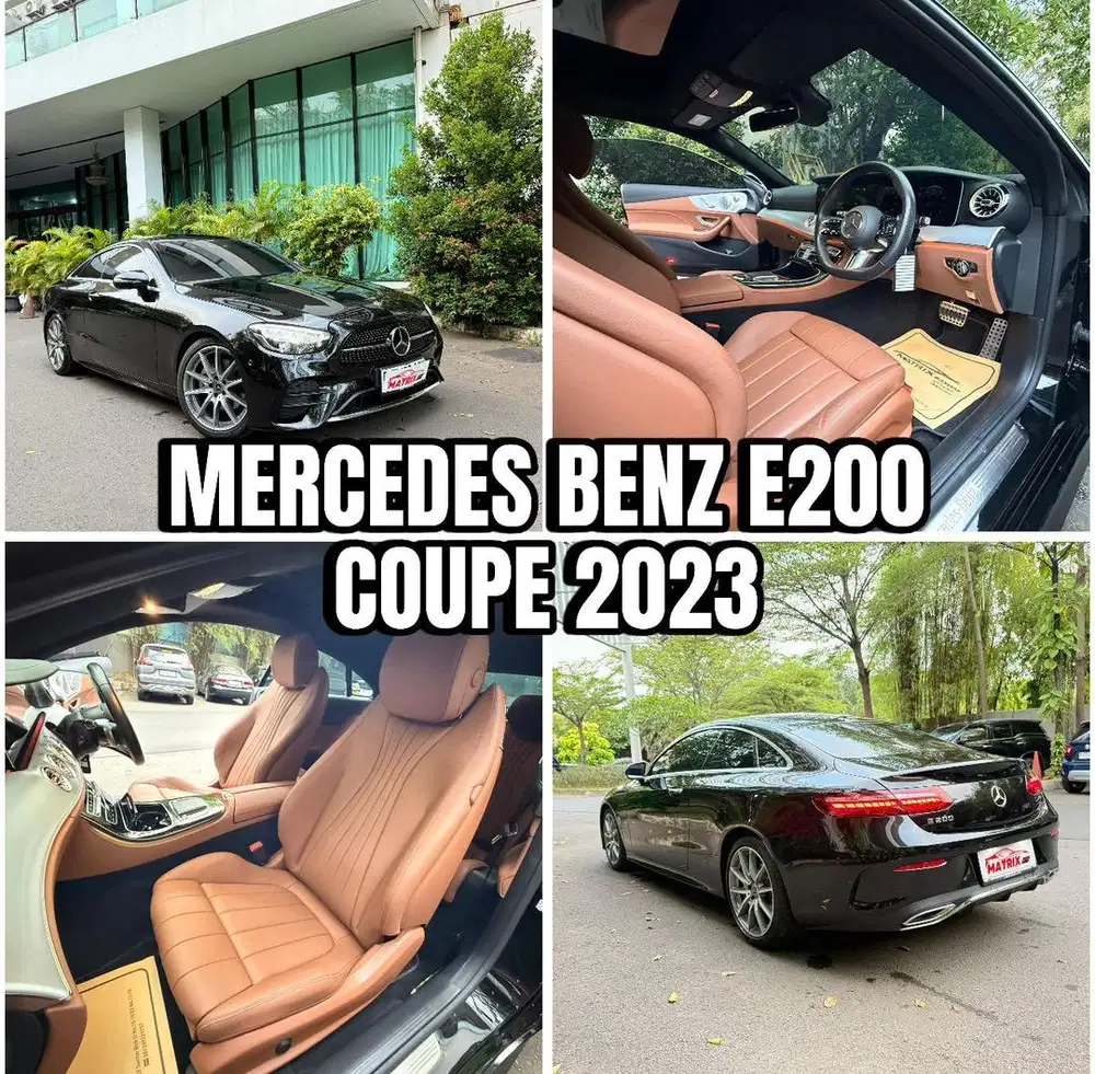 Mercy E200 Coupe Nik 2023 Black on Cinnamon Siap Pakai