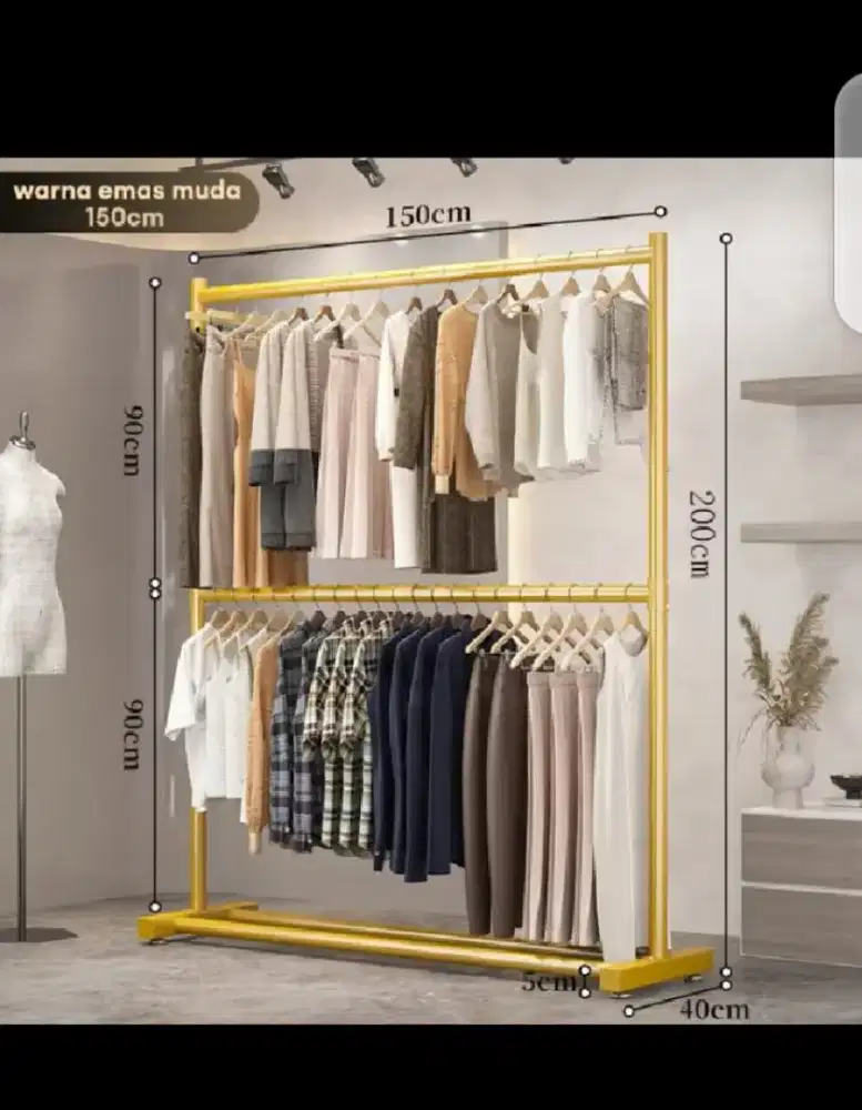 Rak baju 2 susun