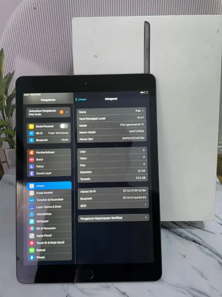 IPAD 7 WIFI 32 GB RESMI FULLSET