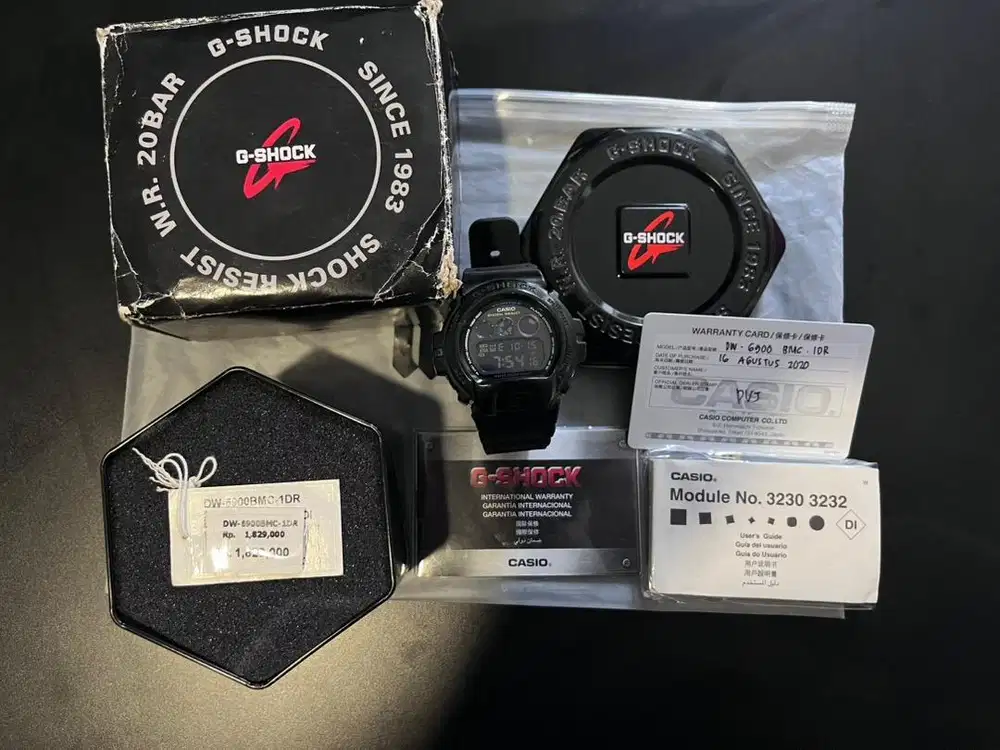 Jam Casio G-Shock Dw6900BMC / G Shock Dw6900 Gshock Ori Fullset