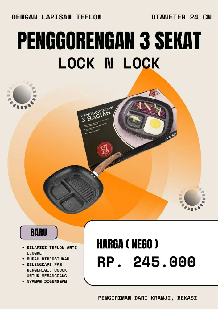 Penggorengan 3 bagian - Lock n Lock