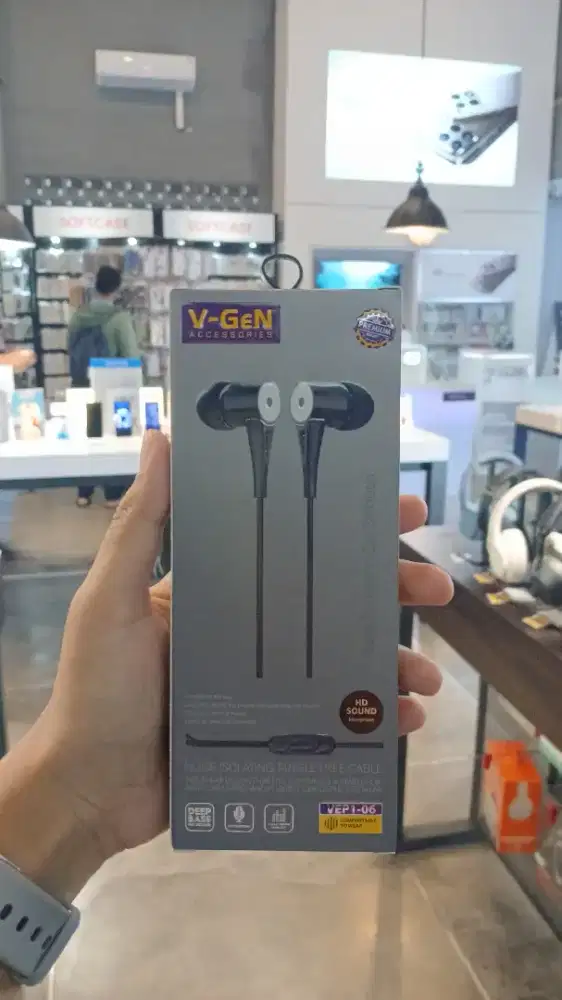 EARPHONE VGEN VEP1-06 Wired Earphone Headset Original Extra Bass
