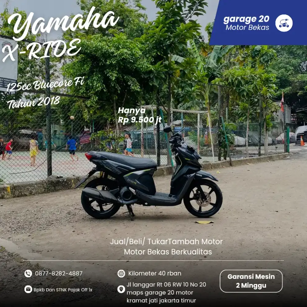 Yamaha X-RIDE 125cc Bluecore Led Fi Tahun 2018 Pajak Off