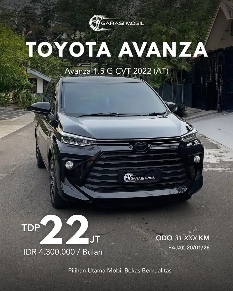 Toyota Avanza 1.5 G CVT 2022 (AT)