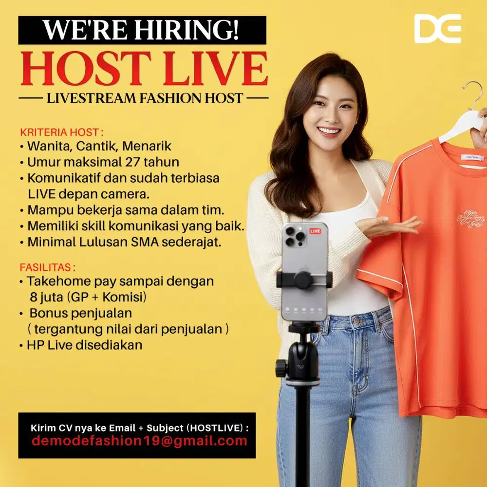LOWONGAN HOST LIVE PENEMPATAN PANTAI INDAH KAPUK