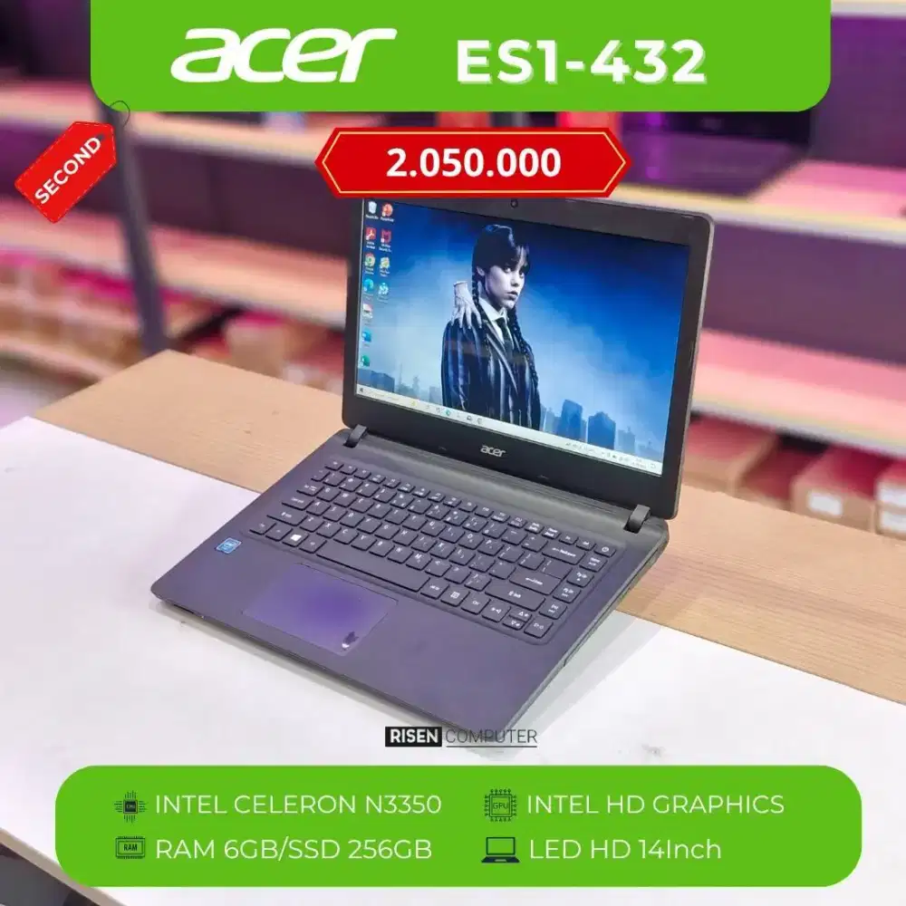 ACER ES1-432 Intel Celeron N3350 HD 14inch RAM 6GB SSD 256GB Notebook