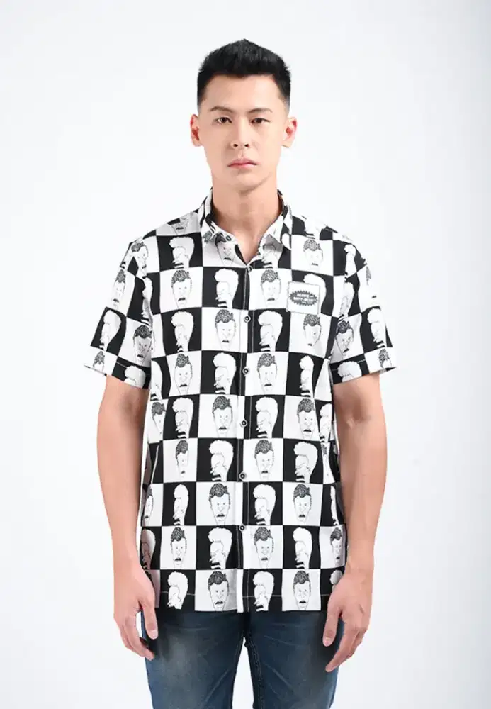 Kemeja AOP BEAVIS AND BUTT-HEAD x Manzone Modern Fit Size L