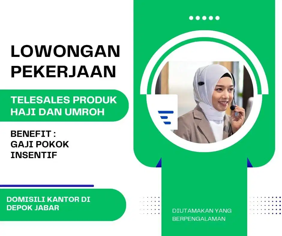 Lowongan untuk Telemarketing untuk Haji & Umroh