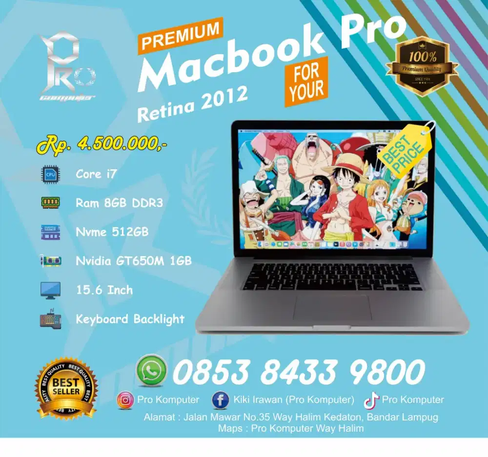 Macbook Pro Retina 2012 15Inch Render Editing Prokomputer