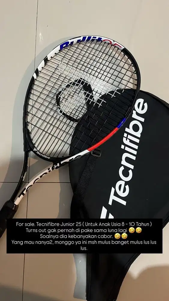 Tecnifibre Junior 25 ( Untuk Anak Usia 8 - 10 Tahun )