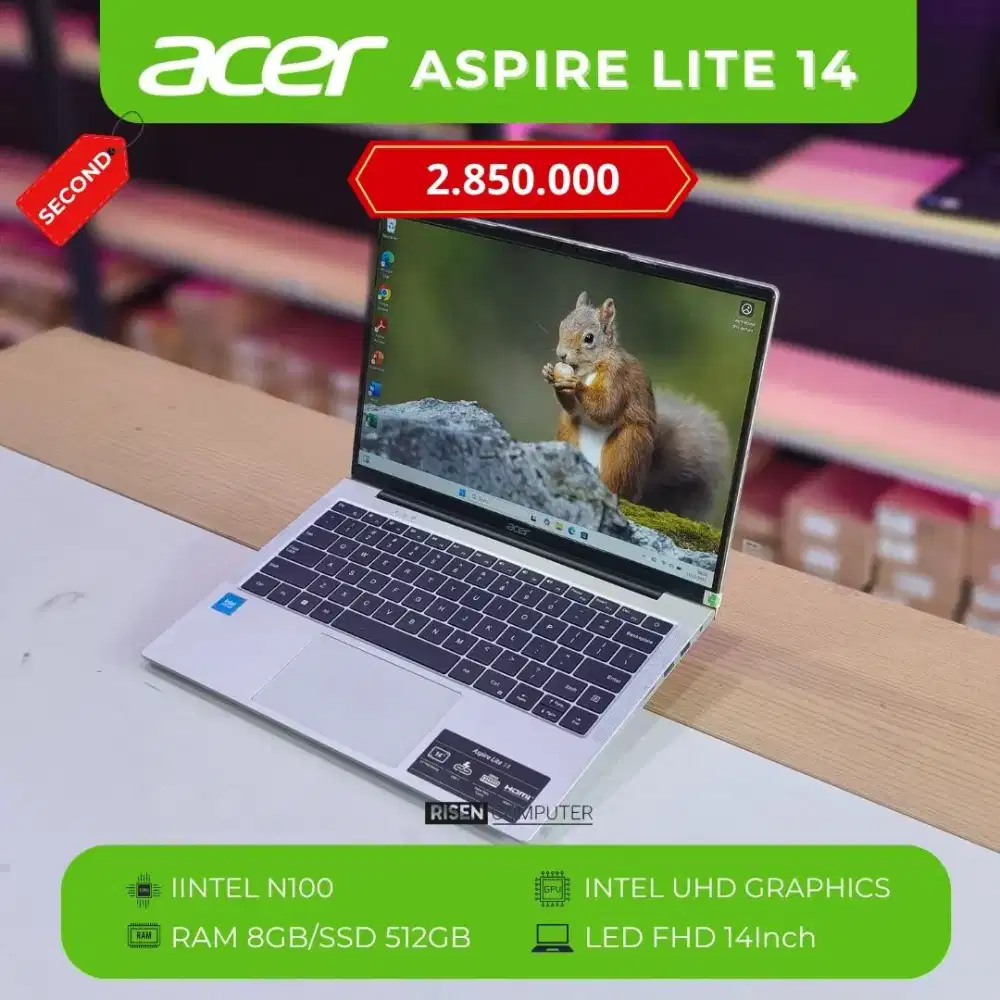 ACER ASPIRE LITE 14 Intel Celeron N100 FHD 14inch RAM 8GB SSD 512GB