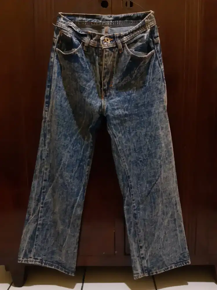 Celana denim kasual blue