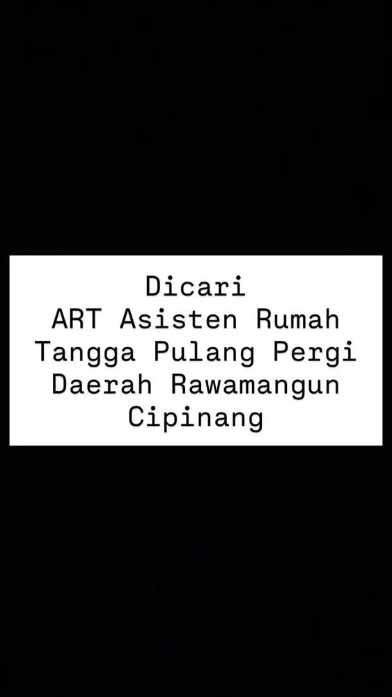 ART Pulang Pergi Rawamangun