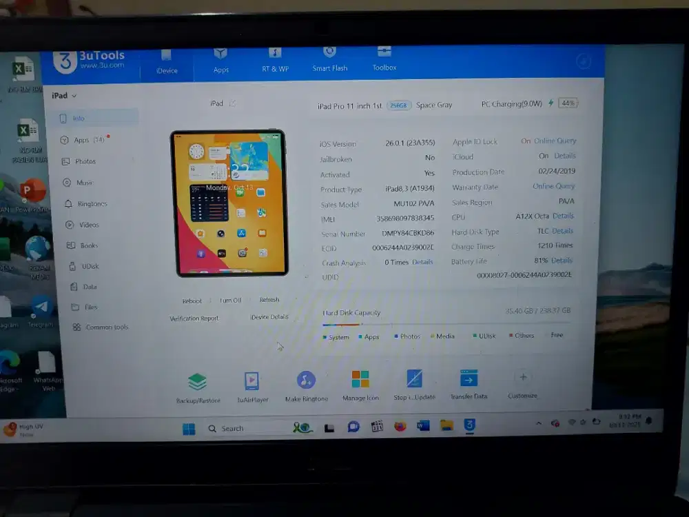 Ipad pro11 th 2018 wifi cell ibox ok