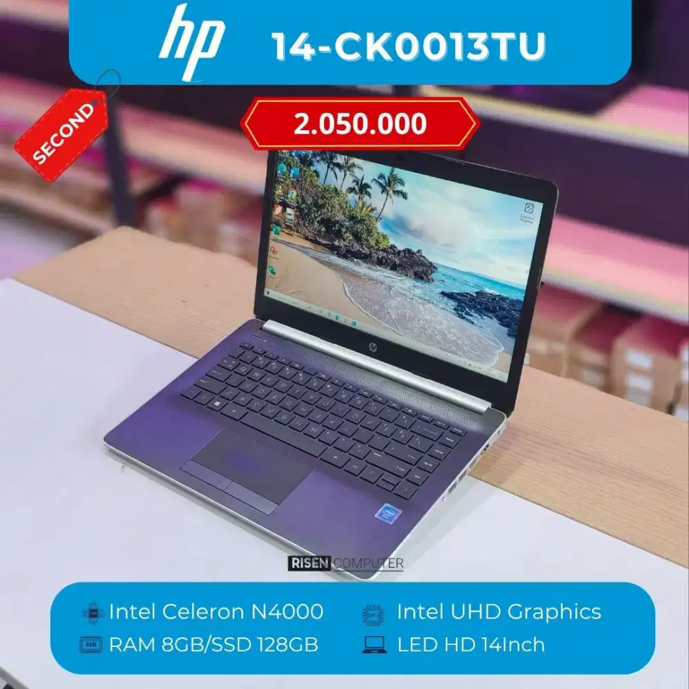HP 14 CK0013TU Intel Celeron N4000 HD 14inch RAM 8GB SSD 128GB