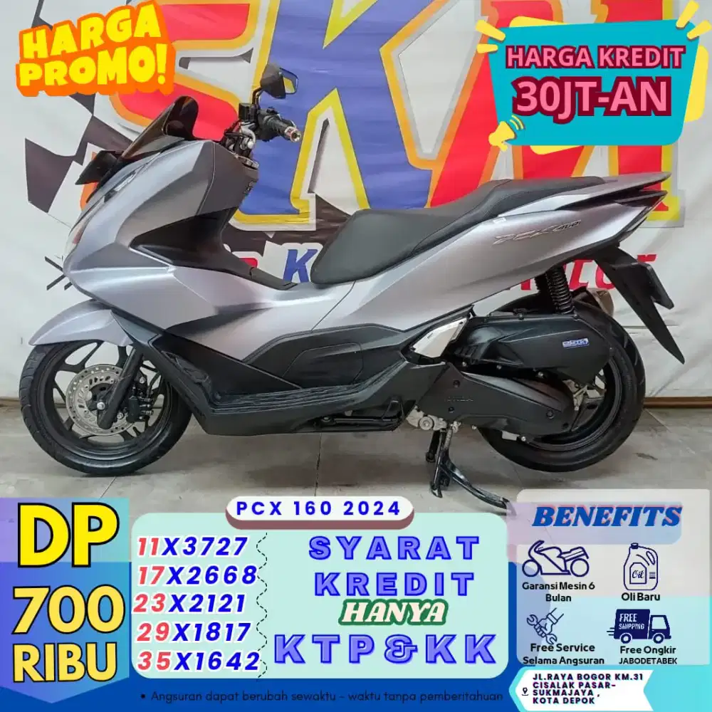 KTP daerah rumah kontrak bisa kredit PCX 160 2024 bekas rasa baru