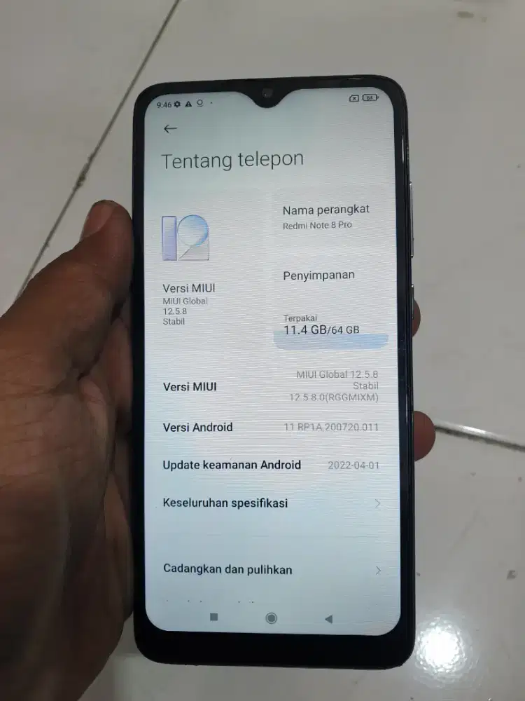 REDMI NOTE 8PRO RAM 6/64