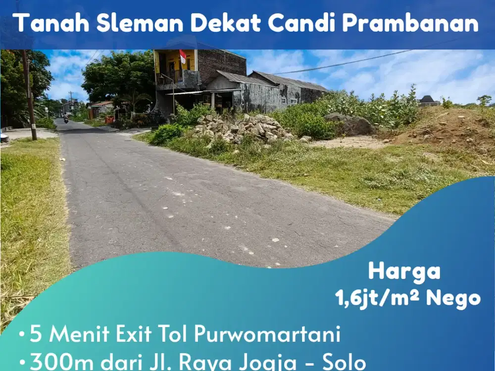 Tanah Sleman Dekat Candi Prambanan