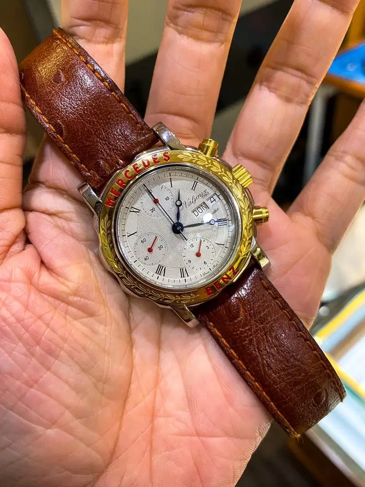 Marcedes Benz Chronograph Day Date Bezel Gold-Plated