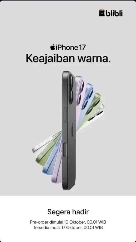 IPHONE 17 BASIC BISA CICILAN HINGGA 12 BULAN CUKUP KTP ASLI AJA