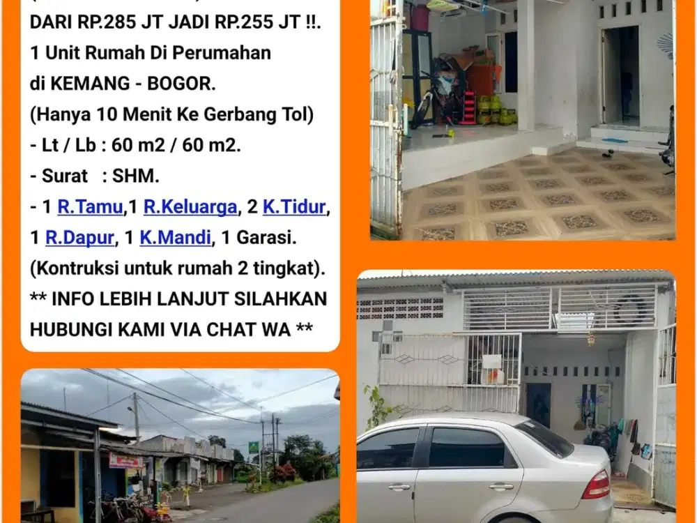 Jual cepat murah rumah dalam komplek strategis di Kemang-Bogor 14