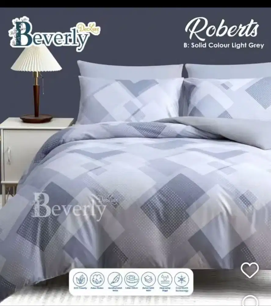 Sprei katun motif abstrak