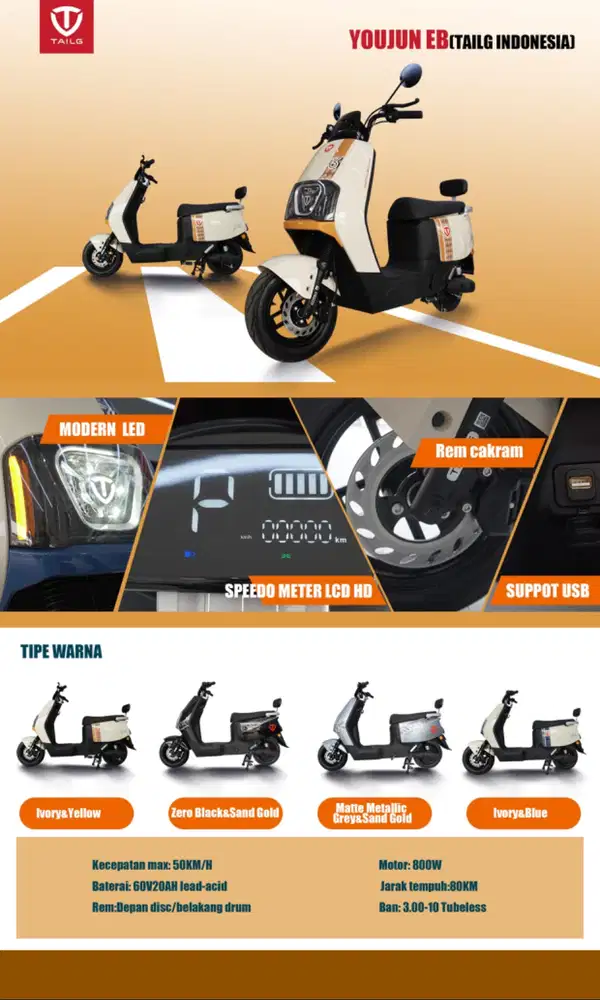 Sepeda Listrik Tailg Youjun EB