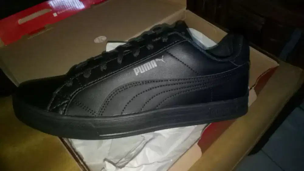 Sepatu PUMA SMASH VULC V3 LO BLACK