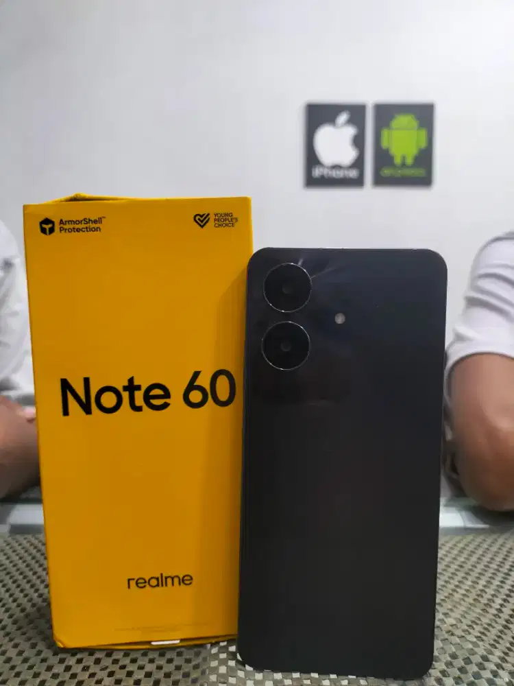 Realme Note 60 Hitam Marmer 4/64 GB Full Set Original
