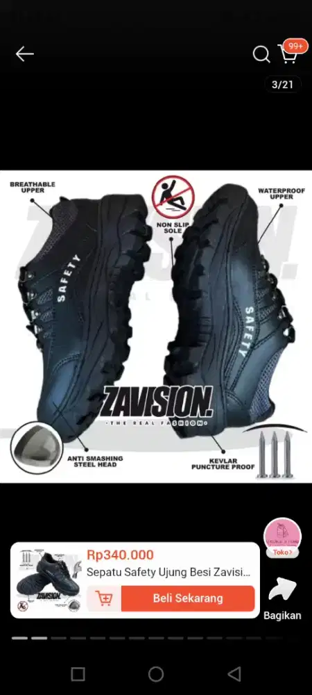 Sepatu safety pria